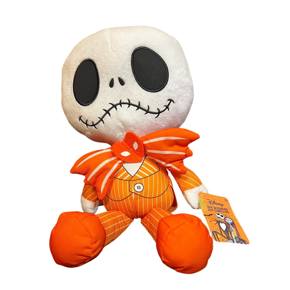 Disney Jack Skellington Plush The Nightmare Before Christmas Orange Stripe